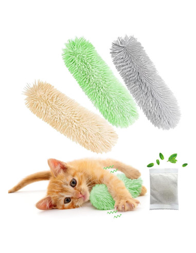 3 Juguetes Interactivos para Gatos Rishoesu con Hierba Gatera