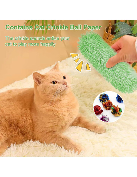 3 Juguetes Interactivos para Gatos Rishoesu con Hierba Gatera