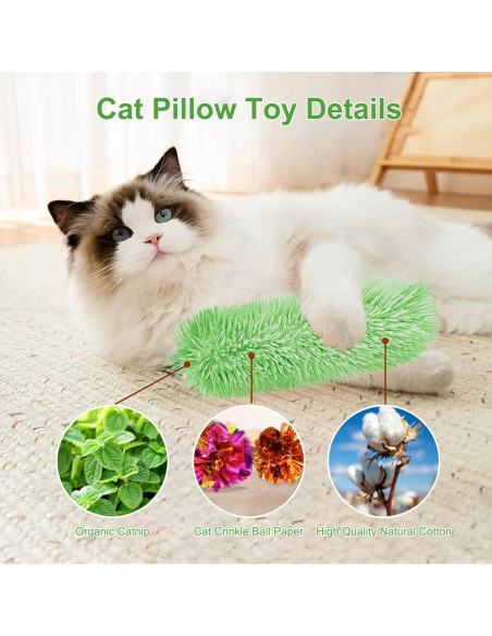 3 Juguetes Interactivos para Gatos Rishoesu con Hierba Gatera