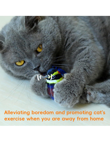 Juguete Interactivo para Gatos Ecubes con Hierba Gatera y Sonido