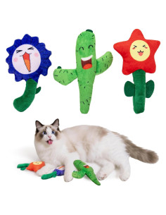 Juguetes para Gatos Lilfrd - Kit de 3 con Hierba Gatera