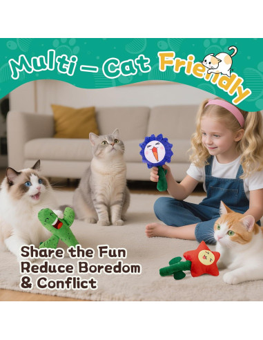 Juguetes para Gatos Lilfrd - Kit de 3 con Hierba Gatera