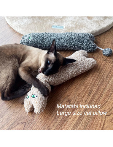 Almohada Matatabi para Gatos TTCAT Beige 41.65 cm Juguete Calmante