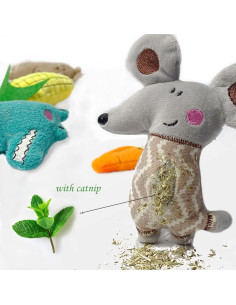 Juguetes para Gatos AZOFFYIU - Catnip Suaves y Crujientes, 12 Piezas 2
