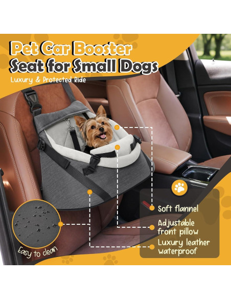 Asiento de Coche para Perros WOYYHO Mediano 36.8x24.9cm