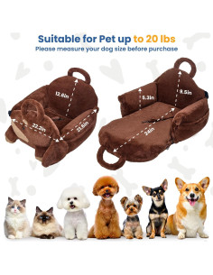 Asiento de Coche para Perros Pequeños BurgeonNest 56x54cm 2