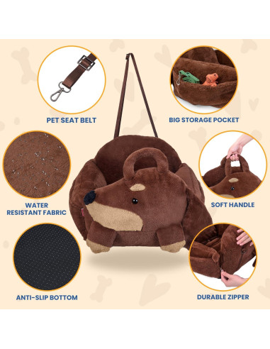 Asiento de Coche para Perros Pequeños BurgeonNest 56x54cm