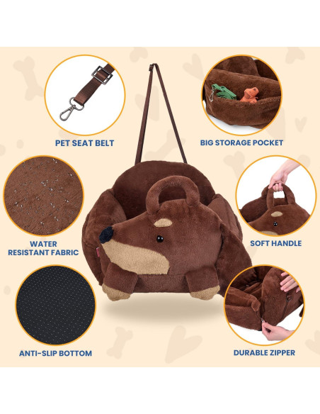 Asiento de Coche para Perros Pequeños BurgeonNest 56x54cm