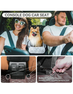 Asiento de Coche para Perros PETSFIT Pequeño Negro 4 kg 2