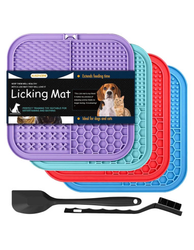 Alfombrilla de Lamer Ausin 20cm para Perros y Gatos 4Pack