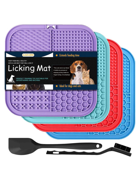 Alfombrilla de Lamer Ausin 20cm para Perros y Gatos 4Pack