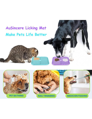 Alfombrilla de Lamer Ausin 20cm para Perros y Gatos 4Pack