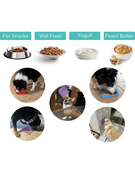 Alfombrilla de Lamer Ausin 20cm para Perros y Gatos 4Pack