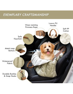 Asiento de Coche para Perros ClevaHome 3 en 1 hasta 4.5kg 2