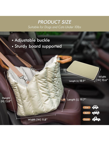 Asiento de Coche para Perros ClevaHome 3 en 1 hasta 4.5kg
