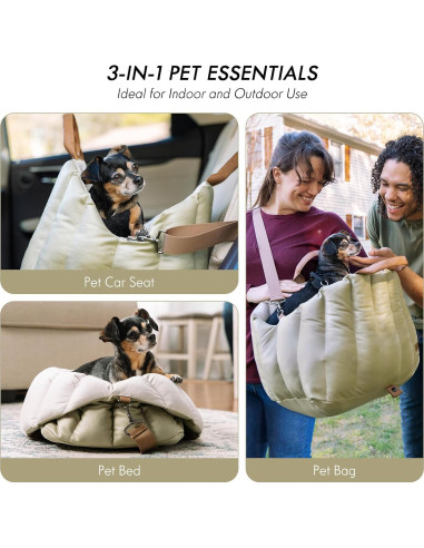 Asiento de Coche para Perros ClevaHome 3 en 1 hasta 4.5kg