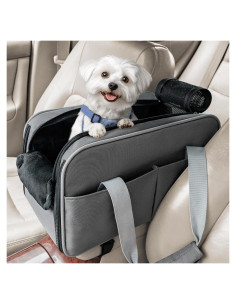 Asiento de perro para automóvil PETSFIT gris, hasta 4 kg