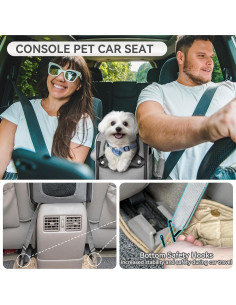 Asiento de perro para automóvil PETSFIT gris, hasta 4 kg 2