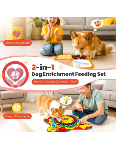 Juego de Alfombra de Olfato y Lamer Petcare 48x48 cm