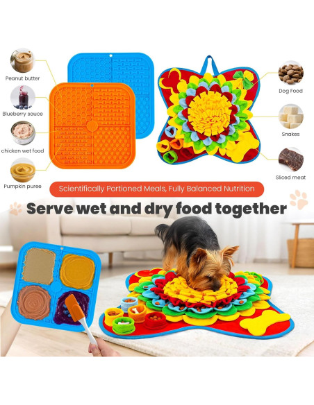 Juego de Alfombra de Olfato y Lamer Petcare 48x48 cm