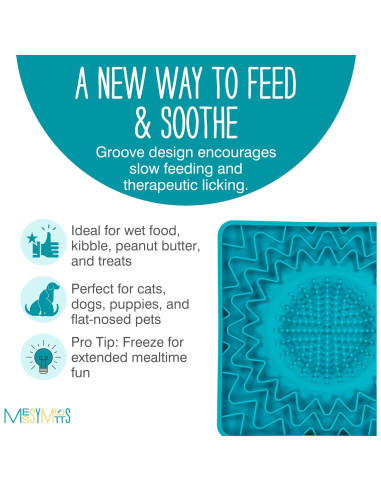 Tapete de Silicona Terapéutico Messy Mutts 24.1 cm para Perros y Gatos