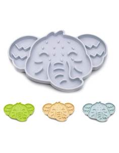 Tazón de Alimentación Lenta Silicona ZOURYNUA 0.8 Taza Gris