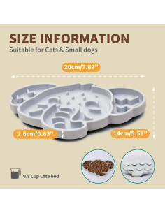 Tazón de Alimentación Lenta Silicona ZOURYNUA 0.8 Taza Gris 2