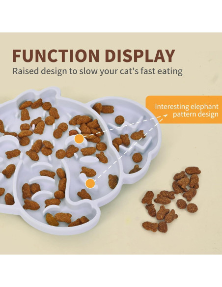 Tazón de Alimentación Lenta Silicona ZOURYNUA 0.8 Taza Gris