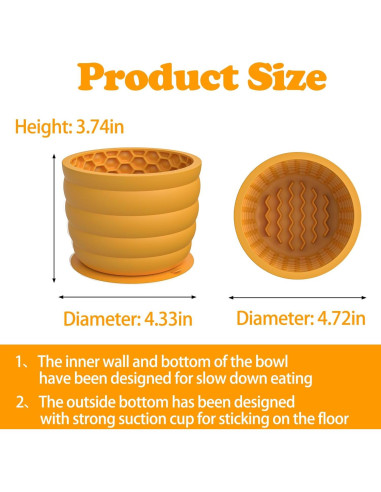 Cuenco de Alimentación Lenta Femont de Silicona 11x9.5cm
