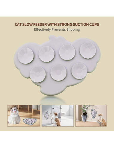 Tazón de Alimentación Lenta Silicona ZOURYNUA 0.8 Taza Gris