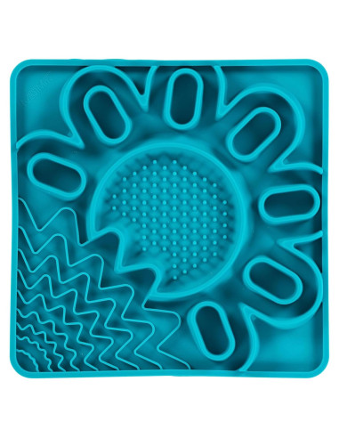 Tapete de Silicona Messy Mutts para Perros y Gatos 24.1 cm Azul