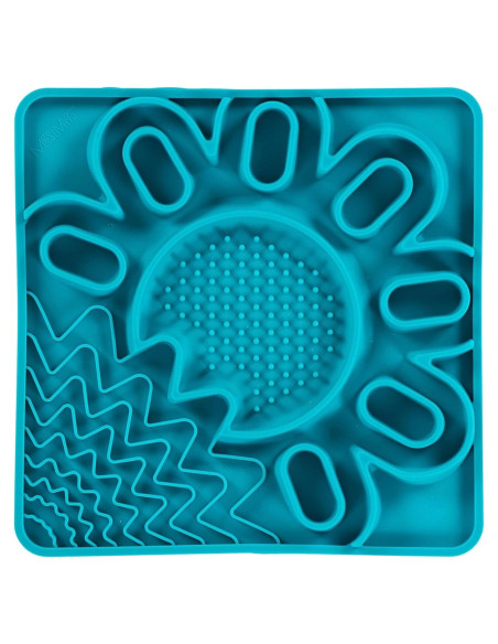 Tapete de Silicona Messy Mutts para Perros y Gatos 24.1 cm Azul