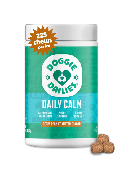 Masticables Calmantes Doggie Dailies Mantequilla de Maní 225g