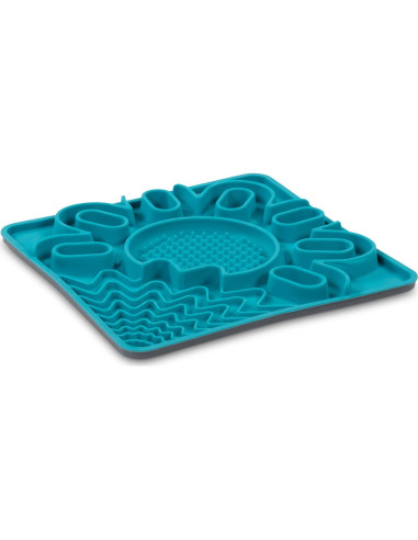 Tapete de Silicona Messy Mutts para Perros y Gatos 24.1 cm Azul