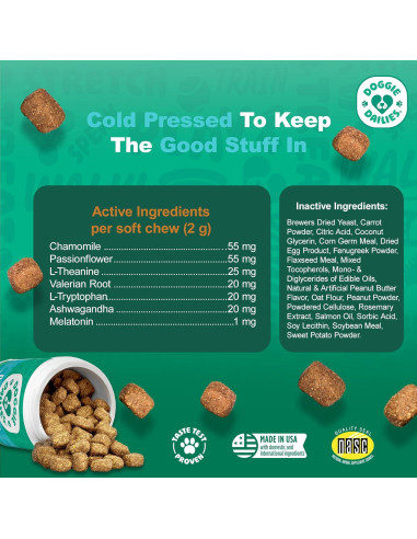 Masticables Calmantes Doggie Dailies Mantequilla de Maní 225g