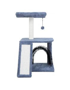 Árbol Multifuncional para Gatos WANG XIN 96 cm Gris con Rascador