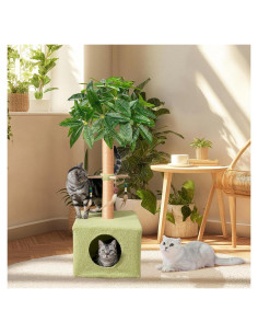 Árbol para Gatos Meowoou 84 cm con Rascador y Juguetes