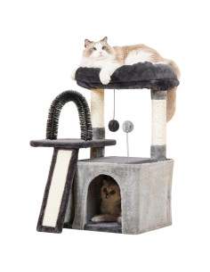 Torre para Gatos Happi N Pets 3 Niveles con Cueva y Rasguñadores
