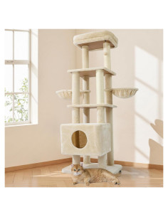 Torre para Gatos Grande Gardner Pet 165 cm con Rascador y Hamaca