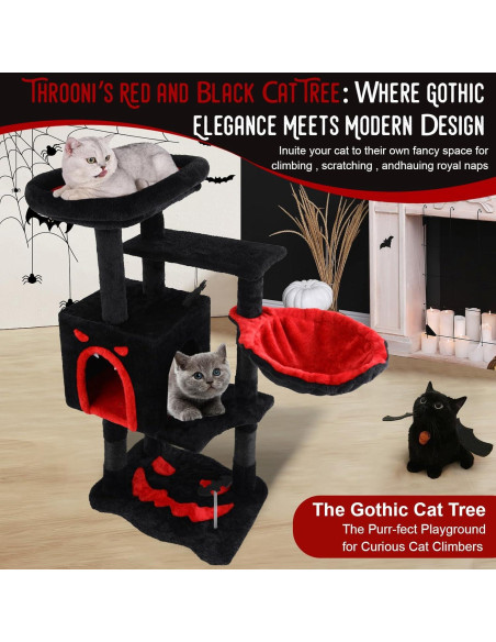 Árbol Gótico para Gatos Yungaspy 102.87 cm con Rascador