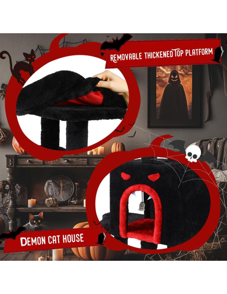 Árbol Gótico para Gatos Yungaspy 102.87 cm con Rascador