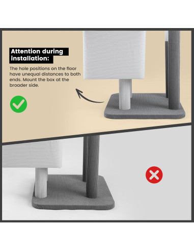 Torre para Gatos Grande Gardner Pet 165 cm con Rascador y Hamaca