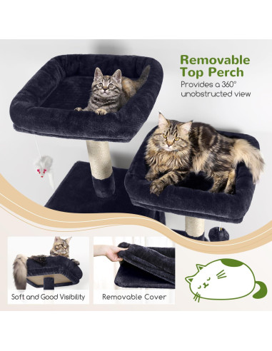 Árbol para Gatos Globlazer F71 180 cm Multi-Nivel Gris Oscuro