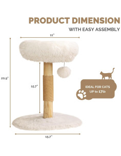 Árbol para Gatos Pathosio Pequeño - Torre Rascador Compacta 53cm 2