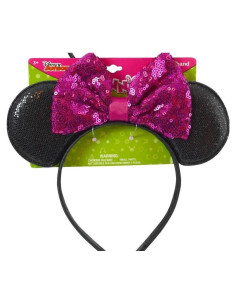 Diadema Minnie Mouse UPD con Lentejuelas Rosa y Negro