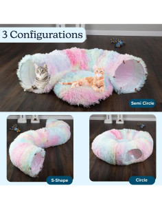 Túnel para Gatos PETMAKER 91x91cm con Cama y Juguetes 2