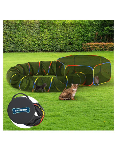 Recinto para Gatos al Aire Libre Paettzery 119x119cm Portátil