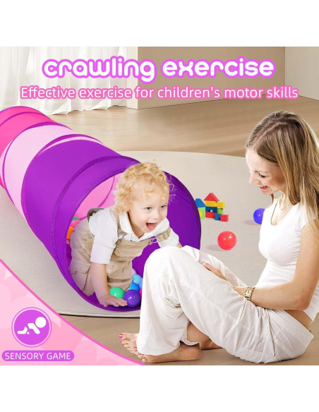 Túnel de Juego Colorido para Niños y Mascotas 1.83 m