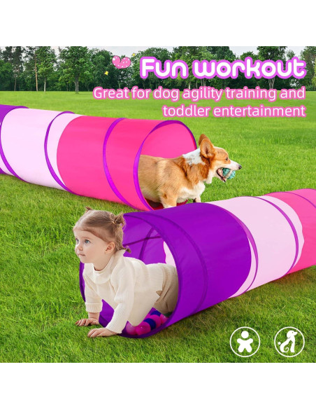 Túnel de Juego Colorido para Niños y Mascotas 1.83 m