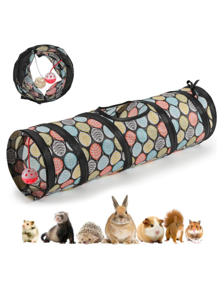 Túnel para Mascotas Pequeñas Pawaboo 60cm con Campana y Bolas